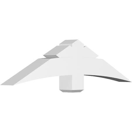 Ekena Millwork Alberta Architectural Grade PVC Gable Bracket, 60"W x 15"H x 6"D x 6"F, 6/12 Pitch GBP060X15X0606ALB00